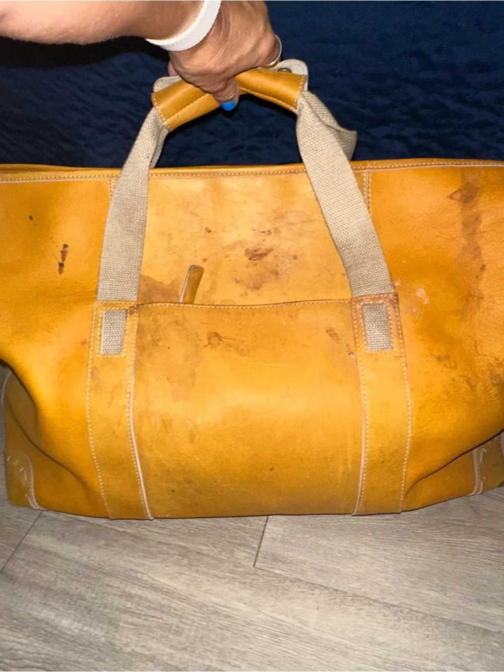 Rawlings Heart of the Hide Baseball Glove Leather Duffle Bag Tan Rare Lombardo
